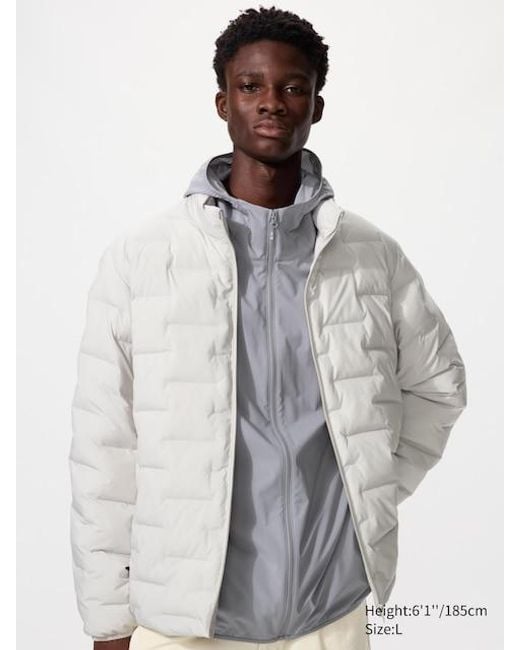Uniqlo Gray Puffertech Jacket for men