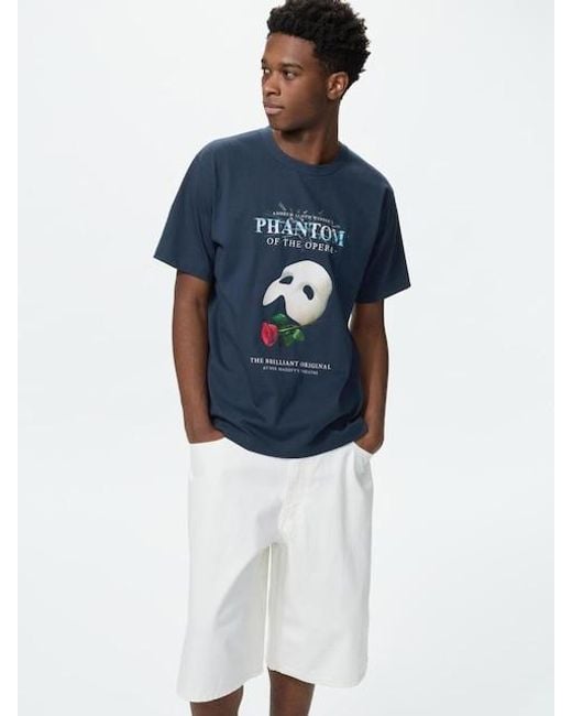 Uniqlo Blue Musical Icons Ut Graphic T-Shirt (Phantom Of The Opera) for men