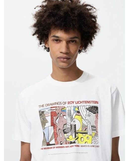 Uniqlo White Moma Poster Art Ut Graphic T-Shirt for men