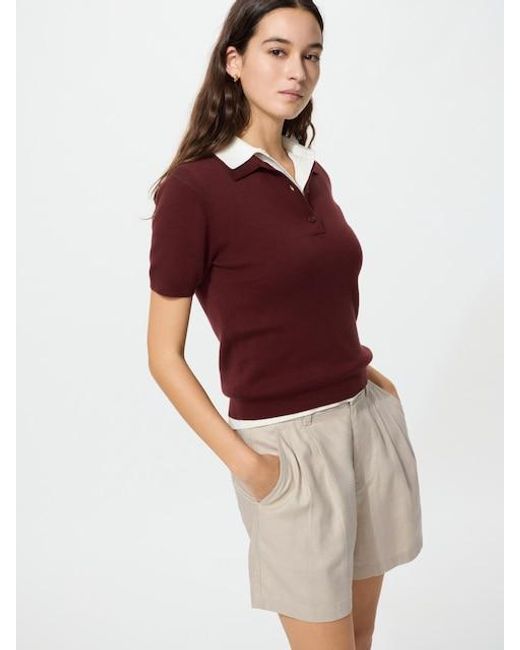 Uniqlo Red Linen Cotton Shorts