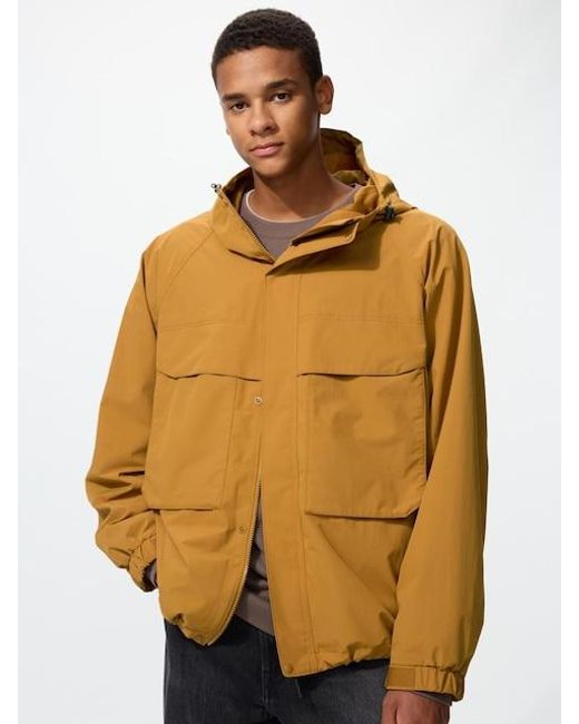 Uniqlo Orange Windproof Parka for men