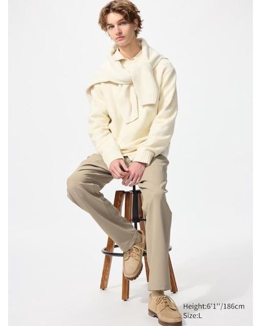 Uniqlo Natural Warm Stretch Trousers for men