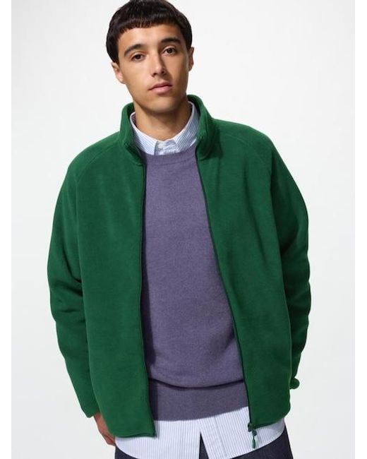 Uniqlo Green Fleece Full-Zip Jacket