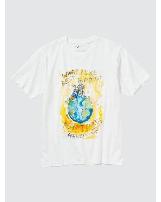 Uniqlo White Peace For All Graphic T-Shirt (Francesco Risso) for men