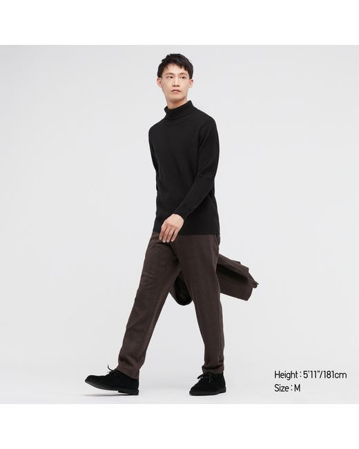 Maglione Dolcevita 100% Lana Premium (Collo Alto) da Uomo di Uniqlo in Nero  | Lyst