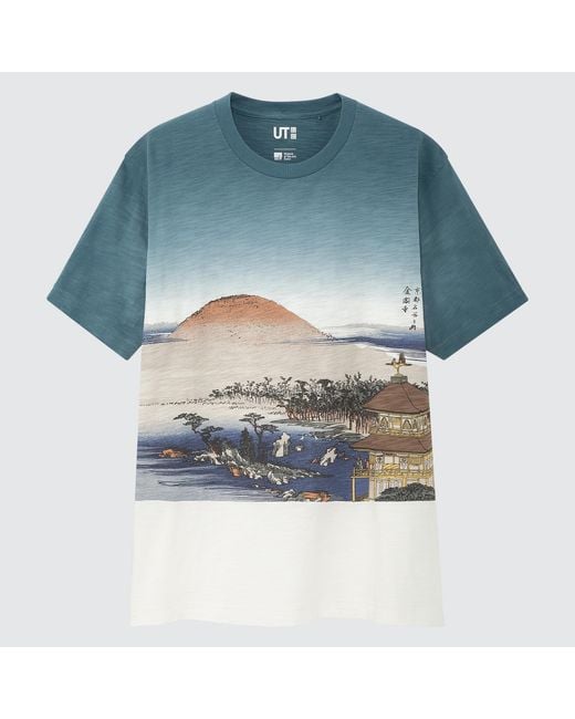 Algodón UT Archive Ukiyo-e Camiseta Estampado Gráfico Uniqlo de hombre de color Blue