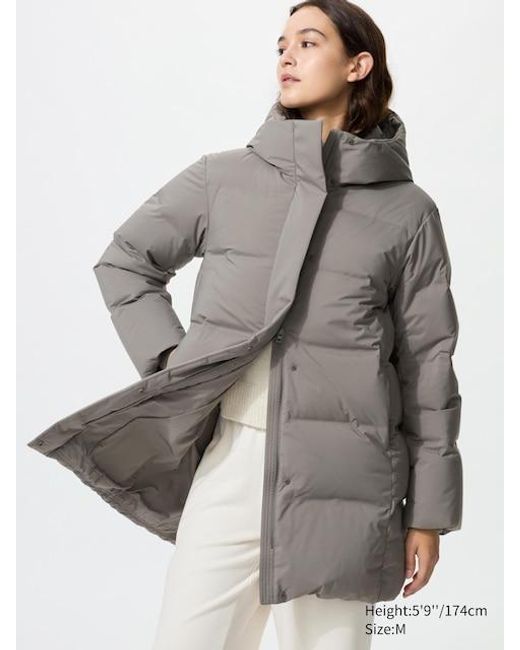 Uniqlo Gray Seamless Down Short Coat