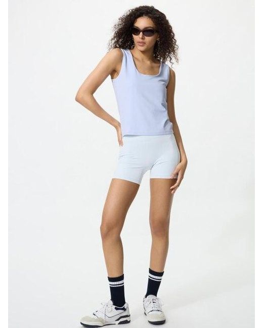 Uniqlo Blue Ultra Stretch Active Biker Shorts