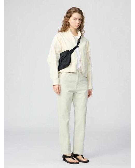 Uniqlo White High Rise Regular Jeans