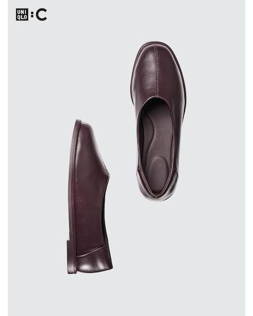 Uniqlo White Square Flat Shoes