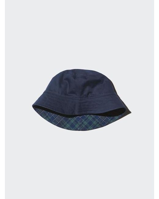 Uniqlo Blue Reversible Bucket Hat for men