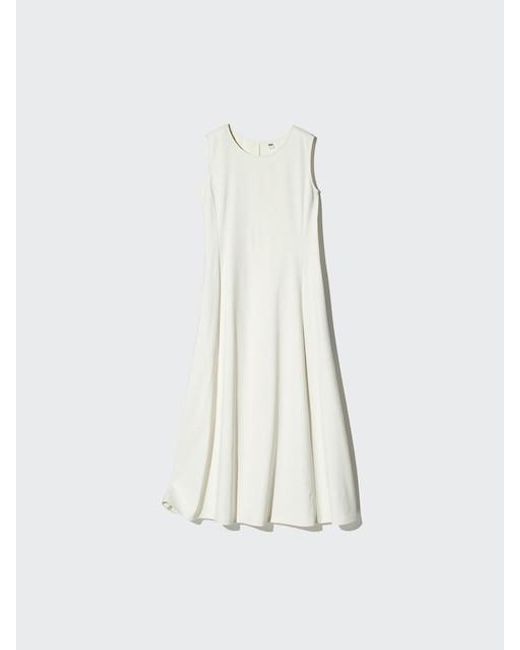 Uniqlo White Ultra Stretch Airism Dress (Sleeveless)