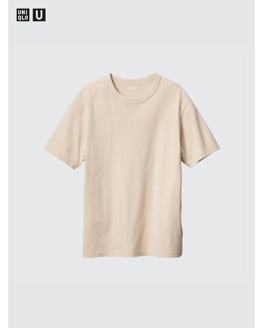 Uniqlo Natural Crew Neck T-Shirt for men