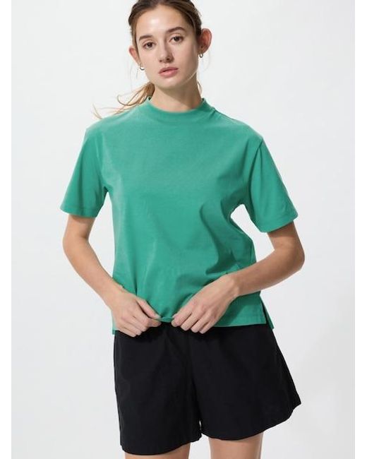 Uniqlo Green Airism Cotton T-Shirt