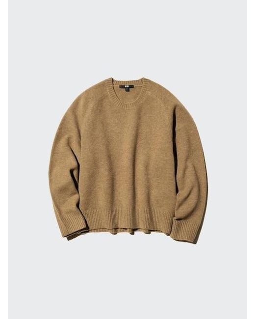 Uniqlo Natural Soufflé Yarn Crew Neck Jumper