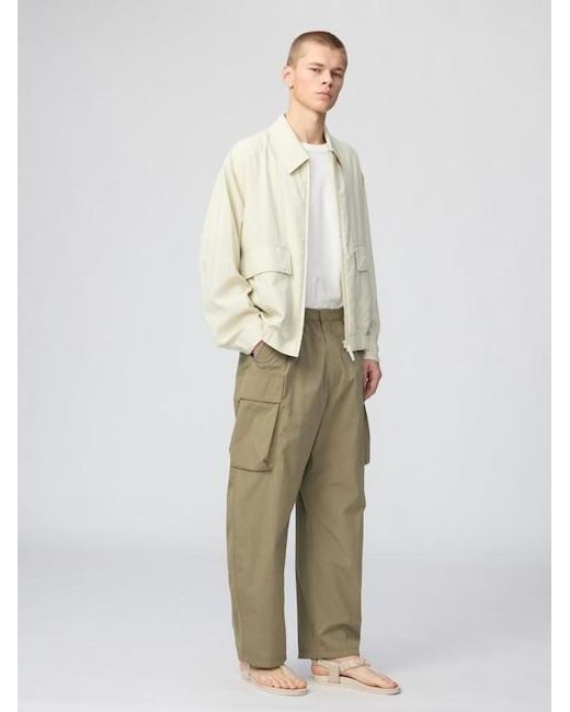 Uniqlo Natural Wide Cargo Trousers for men