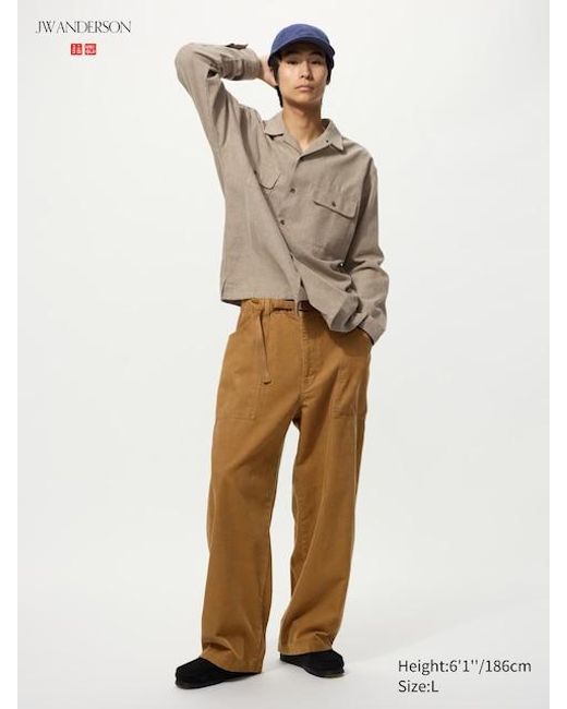 Uniqlo Natural Corduroy Work Trousers for men
