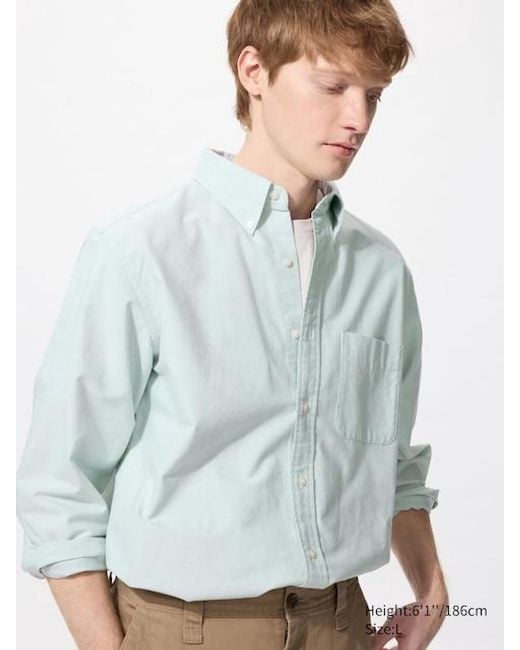 Camisa Oxford (Regular Fit) Uniqlo de hombre de color Blue