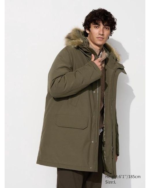 Uniqlo Ultra Warm Hybrid Down Daunenmantel in Green für Herren