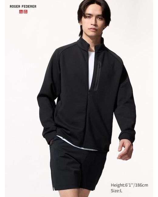Uniqlo Black Dry Stretch Sweat Jacket