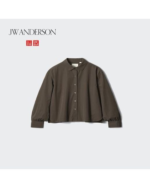 Uniqlo Green Cotton Volume Sleeve Shirt