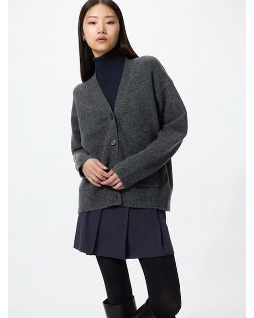 Uniqlo Blue Soufflé Yarn Relaxed Cardigan