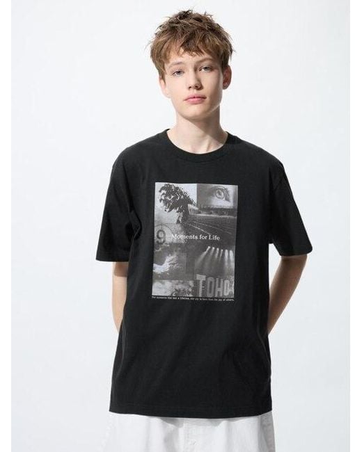 Uniqlo Black Peace For All T-Shirt (Toho Co. Ltd. for men