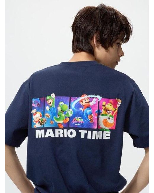 Uniqlo Blue The Super Mario Galaxy Movie Ut Graphic T-Shirt for men
