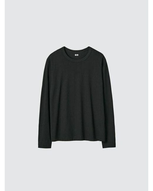 Uniqlo Black 100% Supima Cotton T-Shirt (Long Sleeve)
