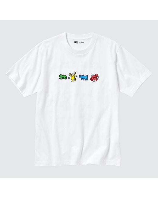 Algodón NY Pop Art Archive UT Camiseta Estampado Gráfico (Keith Haring) Uniqlo de hombre de color White
