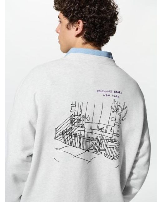 Uniqlo White Jason Polan Ut Graphic Sweatshirt for men