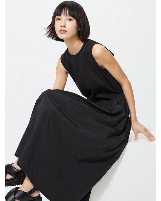 Uniqlo Black Combination Dress (Sleeveless)