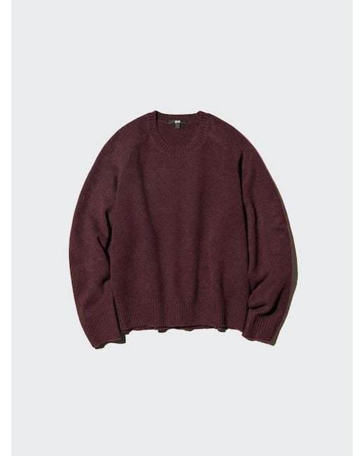 Uniqlo Red Soufflé Yarn Crew Neck Jumper
