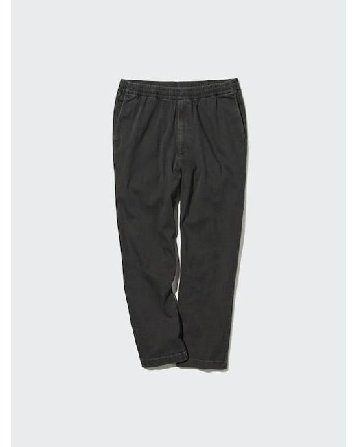 Uniqlo Blue Stretch Easy Ankle Trousers (Denim) for men