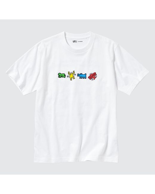 Uniqlo Baumwolle ut archive ny pop art bedrucktes t-shirt (keith haring) in White für Herren