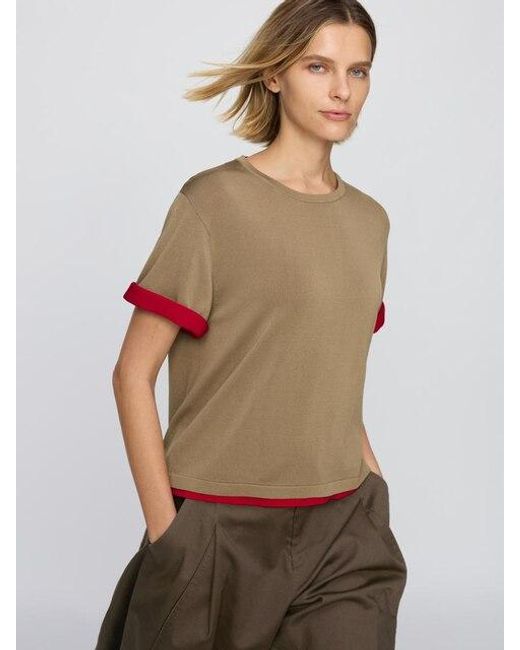 Uniqlo Natural Boxy Knit T-Shirt