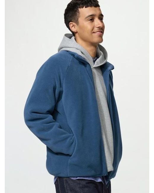Uniqlo Blue Fleece Full-Zip Jacket for men