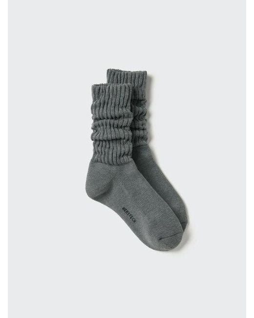 Uniqlo Gray Heattech Socks (Slouch)