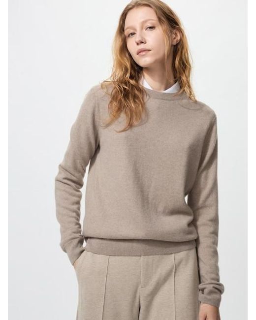 Uniqlo Brown 100% Cashmere Crew Neck Jumper