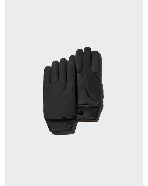 Uniqlo Black Heattech Lined Gloves (Padded)
