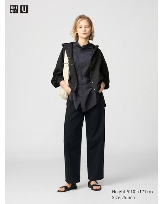 Pantalón Algodón Ancho Uniqlo de color Black