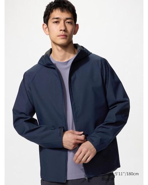 Uniqlo Blue Blocktech Parka for men