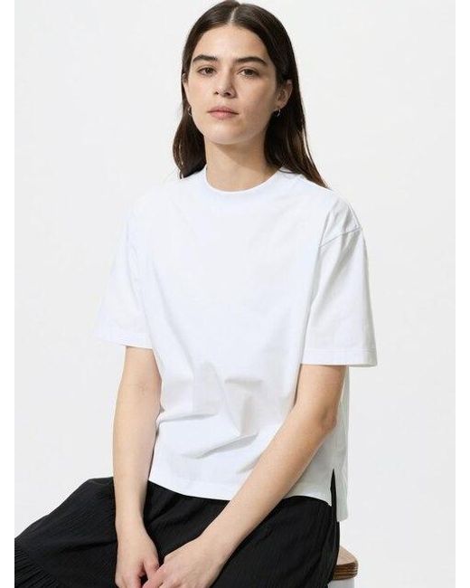 Uniqlo White Airism Cotton T-Shirt