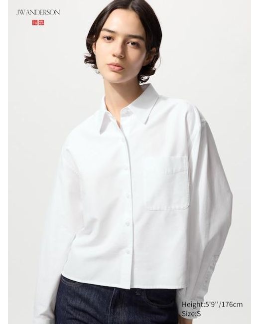 Uniqlo White Oxford Boxy Shirt