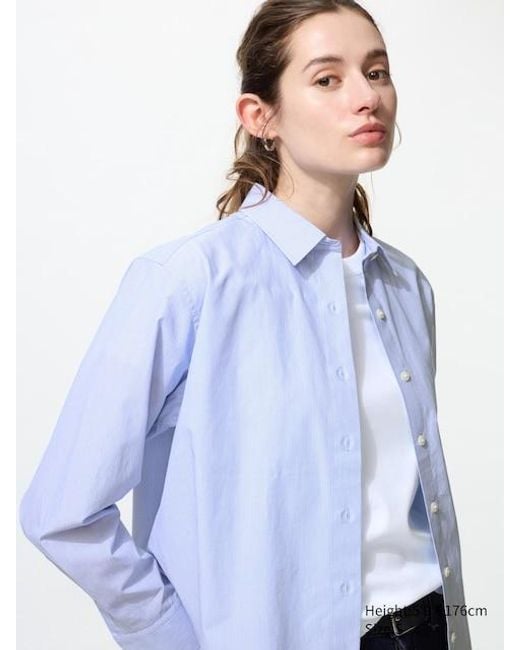 Uniqlo Blue Baumwolle Bluse