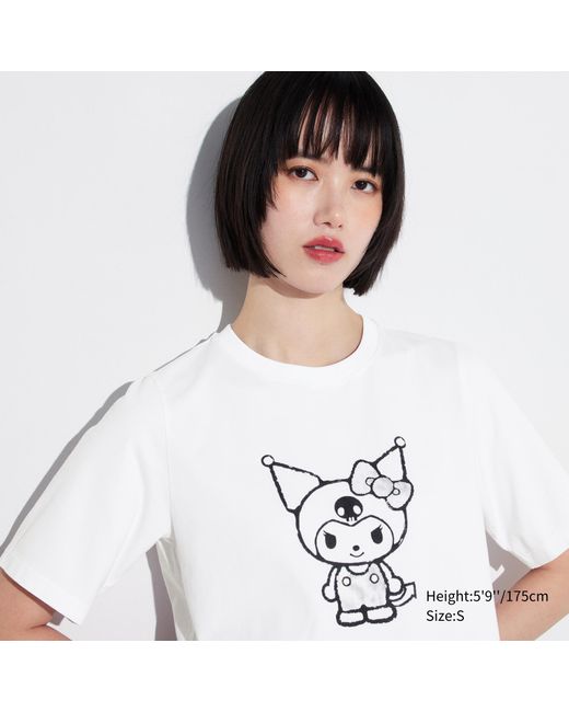 Algodón Hello Kitty 50th Anniversary UT Camiseta Estampado Gráfico Uniqlo de color White