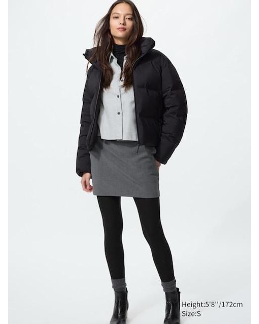 Leggings Termici Heattech Extra Caldo Misto Cashmere di Uniqlo in Black