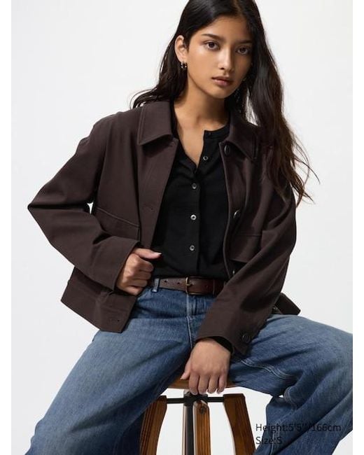 Uniqlo Blue Jersey Jacke (Relaxed Fit)
