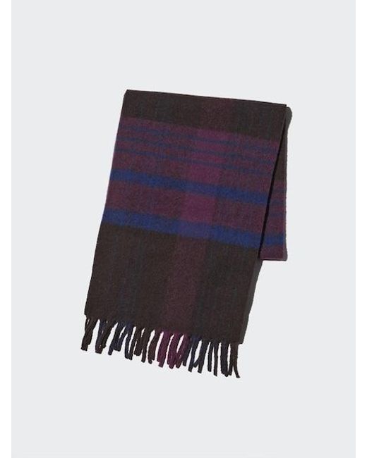 Bufanda Maxi Punto Suave Soufflé Estampada Uniqlo de hombre de color Blue