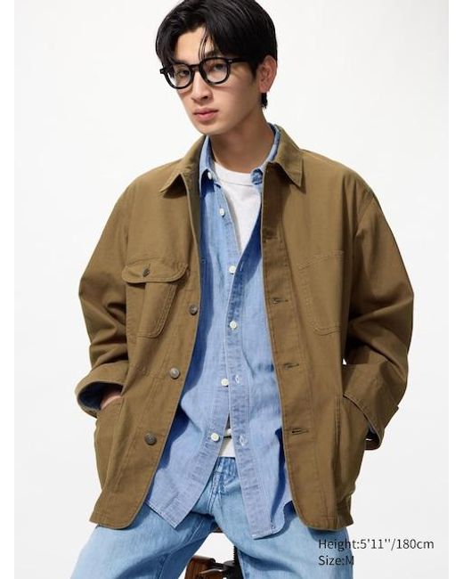 Uniqlo Brown Utility Jacket for men